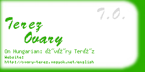 terez ovary business card